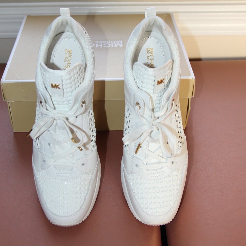 Michael Kors Georgie Trainer Woven Sneaker; Size 11 - Picture 4 of 7